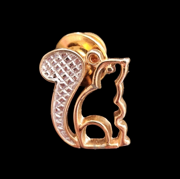 Avon Jewelry - Vintage AVON Squirrel Pin Pinback Button Brooch Lapel Woodland Animal Cutout 1"